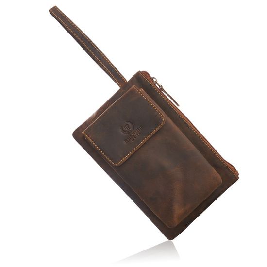 Sac à Main Femme Vintage En Cuir Marron - Style Fourre-tout Seventies - Occasion