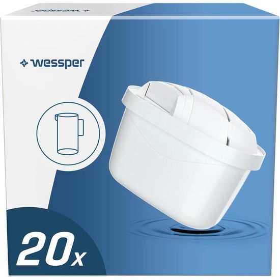 8 Filtres à Charbon Actif Pour Carafe Brita - Cartouches Eau Pure Compatible Brita - Lot De 8
