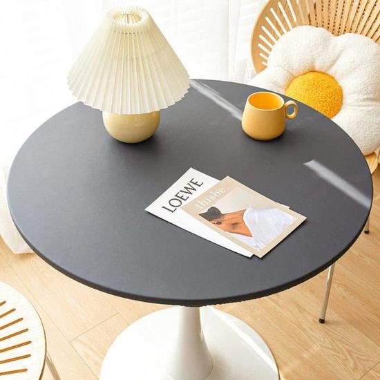 Nappe Ronde De Jardin 110 Cm Avec élastique - Imperméable, Résistante Aux Intempéries, Anti-taches - Protection De Table Transparente PVC