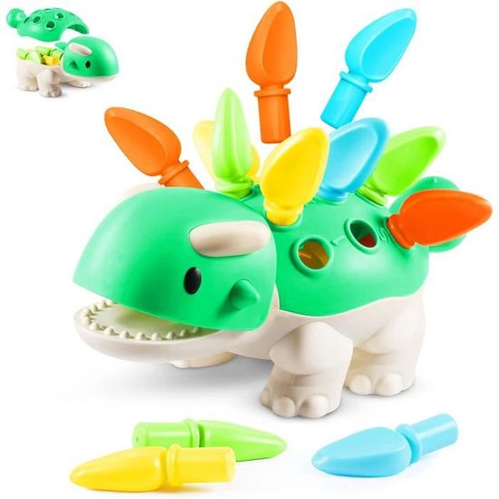 Jouets bébé Montessori 1 an, jouets dinosaures à partir de 1 an, entraîne  la