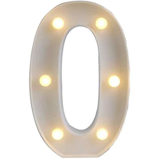 Bipily Lettres Et Chiffres Lumineux LED - Lampe Décorative à Piles Pour Mariage, Fête Et Chambre - Lettre T