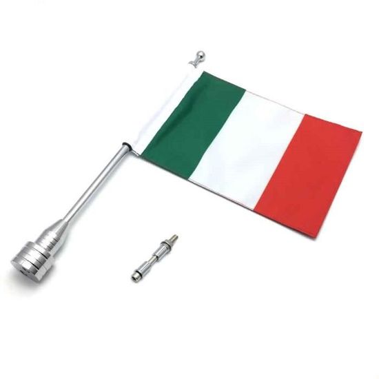 Support Mât Drapeau Pour Harley-Davidson - Fixation Porte-Bagages Arrière - Chrome - 38.5cm