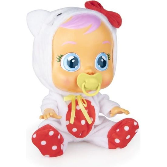 Poupon Cry Babies - Hello Kitty - Bébé Fille - Tétine et pyjama inclus