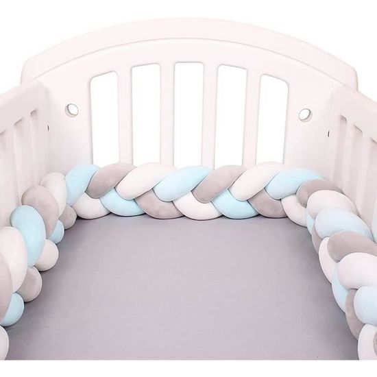 Tresse De Lit Bébé Homesally 2.5m - Tour De Lit Doux OEKO-TEX, 6 Rubans De Sécurité | Protection Et Déco Chambre
