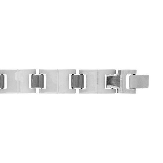 Bracelet Gourmette Céramique Noir Magnétique BCM225 - Unisexe - Neuf Avec étiquettes