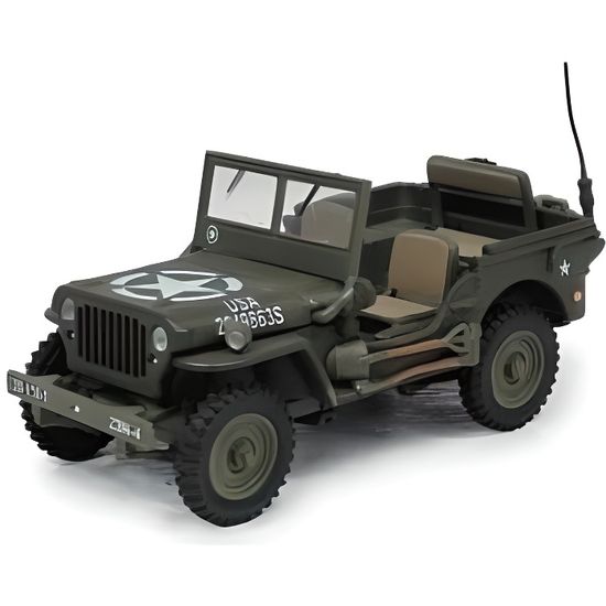 Jeep Willys US Army 1944 Fermé Bache Welly 1/18 Wel18055H