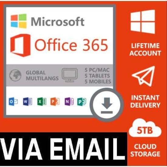 Microsoft Office 365 Home 5 PC  à télécharger  Cdiscount Informatique