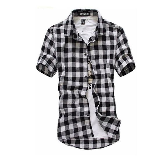 Chemise carreaux noir clearance et rouge