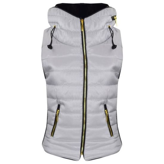 Gilet Déperlant Athleta – Gris Argenté – Duvet D'oie – Taille S – Femme – Occasion