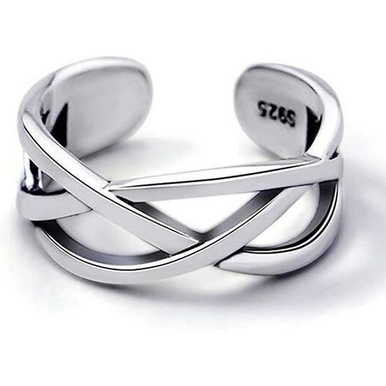 Bague de pouce vintage en argent avec n ud celtique reglable pour femme et fille argent Achat Vente bague anneau Bague de pouce vintage en a Femme Argent