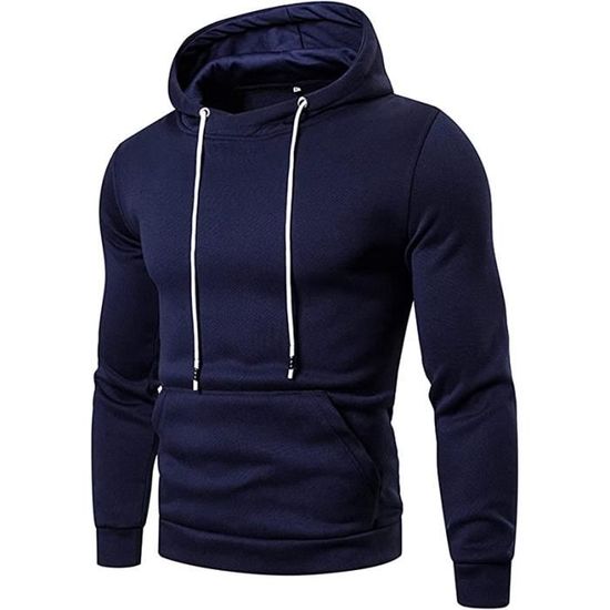 Sweat-shirt Homme Sans Capuche - Col Mao, Demi-fermeture éclair - En Coton épais, Doublé - Style Décontracté Confortable