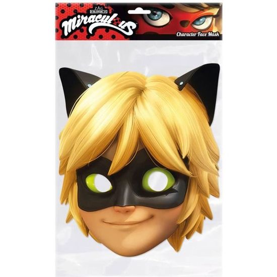 Masque Carton Chat Noir Miraculous Aille Unique Coloris Unique