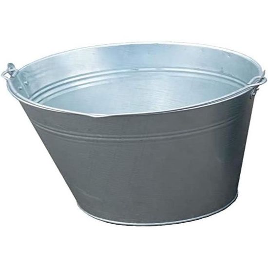Seau à pellets/cendres en métal galvanisé - GCH2670, seau a pellets granulés - c