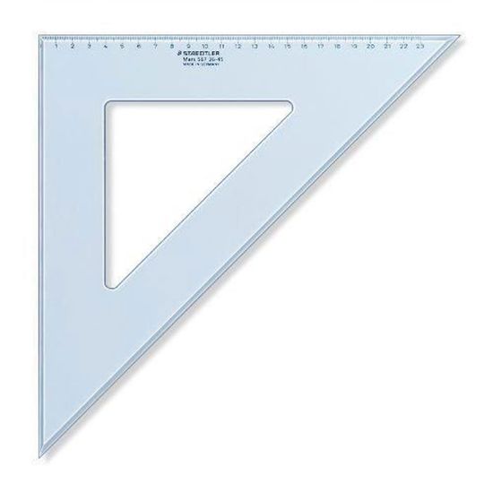 Équerre plastique - Staedtler - Mars 567 - Bleu transparent - 36 cm ...