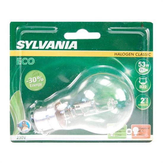 Lampe Halogène Classic Eco A55 - Feilo Sylvania - 53W - E27 - Lot De 2