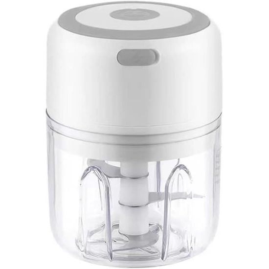 Hachoir à Ail électrique Grendly – Rechargeable USB, 250 Ml, Pour Ail, Gingembre, Oignon, Noix…