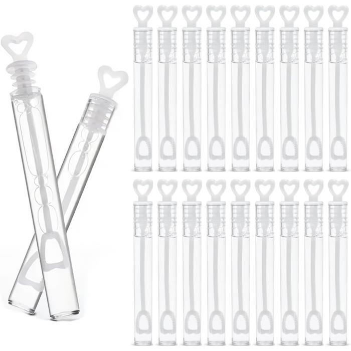 50 Flacons à Bulles De Savon Avec Poignée En Cœur - Pour Mariage, Anniversaire, Fête - Petite Taille Pratique - Idéal Pour Animations