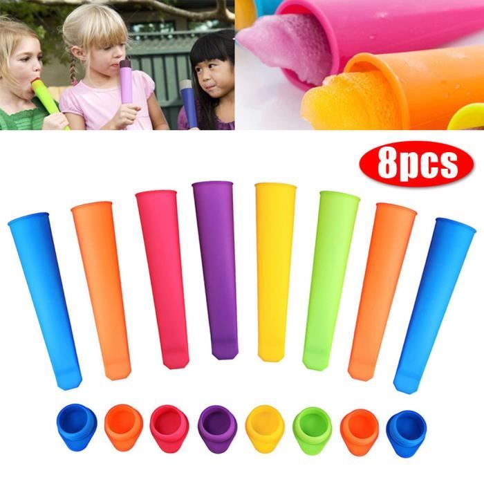 8pcs silicone push up gelée bâton crème glacée yaourt gelée Lolly Maker moule LQB12806