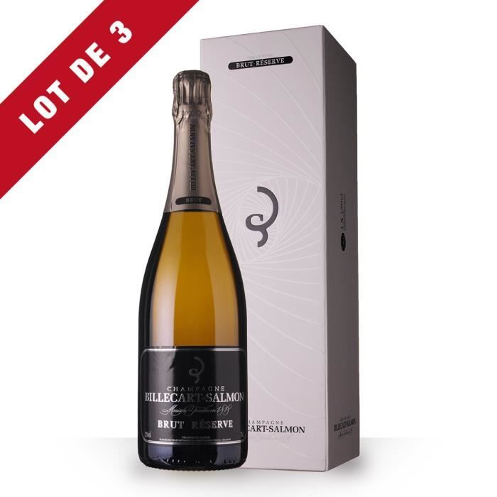3X Billecart-Salmon Brut 75cl - Etui - Champagne
