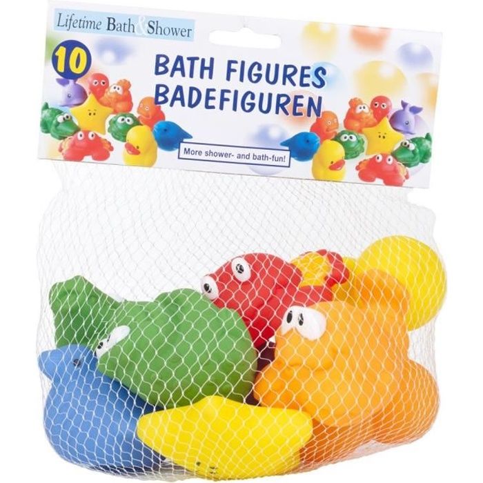 Lot de 10 jouet pour le bain enfant bébé figurine animal