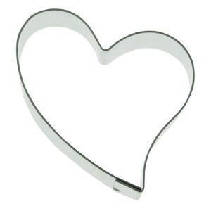 EMPORTE PIECE A PATISSERIE EN INOX COEUR ASYMETRIQUE 5,5 CM - STADTER