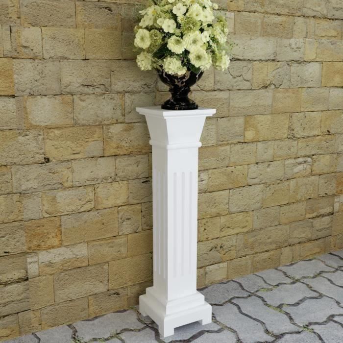 Pilier support carré en MDF pour plante à Salon ou mariage Blanc 17 x 17 x 66 cm