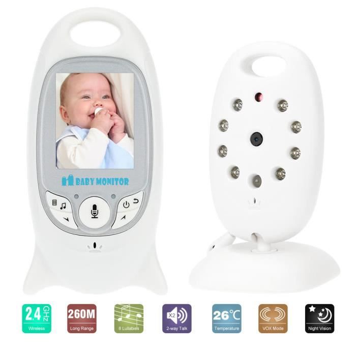 BABY PHONE - ECOUTE BEBE,VB601 moniteur vidéo sans fil Batterie Rechargeable, caméra de nounou avec affichage de 2 - Type EU PLUG