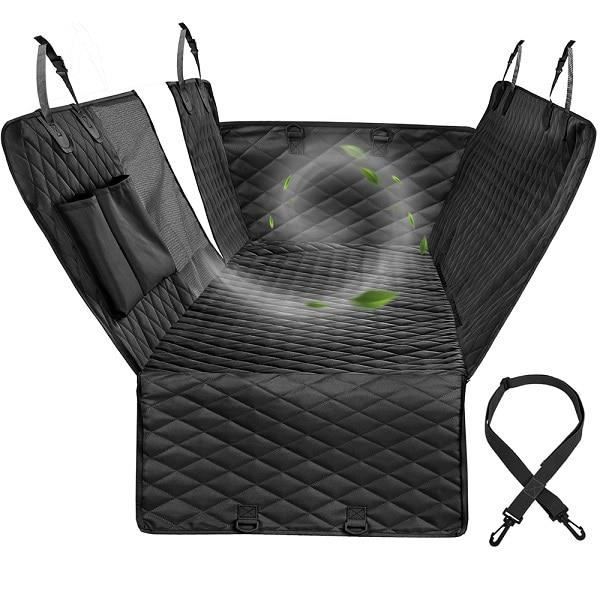 Sac de transport,Imperméable à l'eau chien siège de voiture couvre vue maille enfants et animal de compagnie - Type Black-152x143cm