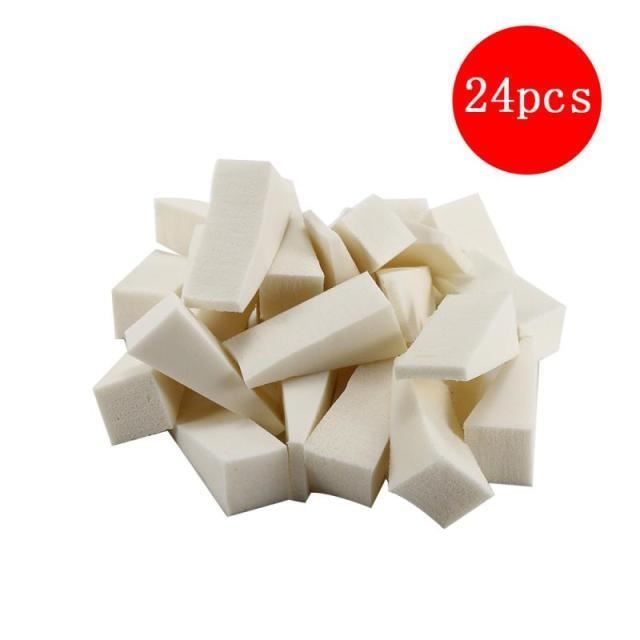 Kit de manucure en éponge pour ongles, 24 pièces, motifs de vernis, dégradé de couleur, Triangle, tampon, outils d'a*HH14908