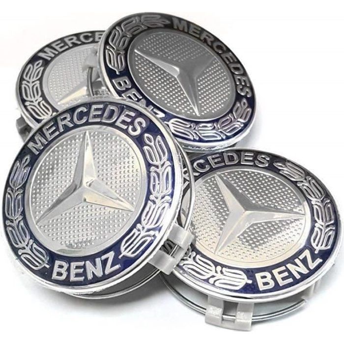 Oem - 4 caches pour jantes en alliage avec logo Mercedes Benz - 75 mm