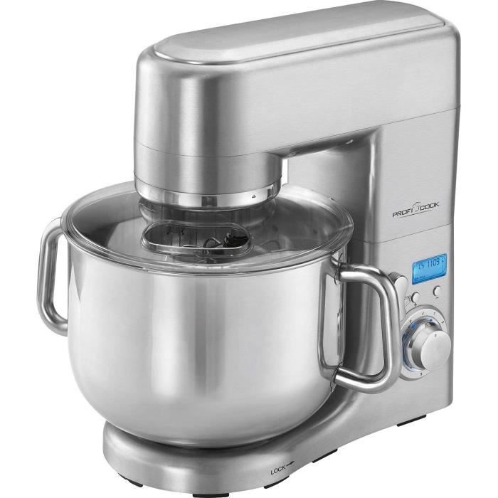 Profi Cook PC-KM 1096 Robot de cuisine multifonction, 10 L, 1500 W, acier inoxydable