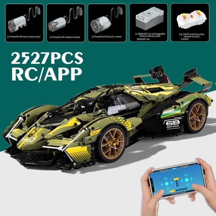 Supercar blocs de construction briques modèle télécontrôle jouets cadeaux d'anniversaire pour enfants