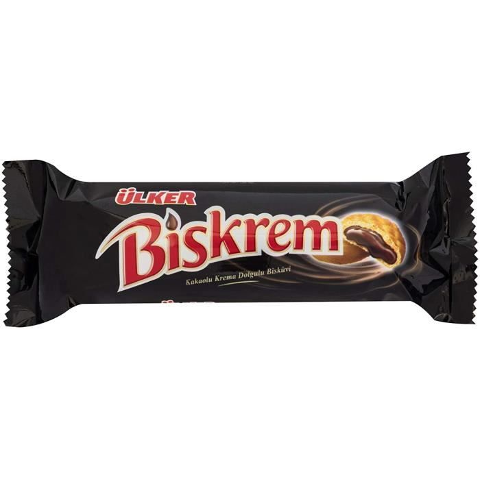 ÜLKER Biskrem - Biscuits fourrés à la crème de cacao 100G x 18