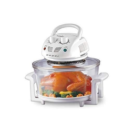 Beper - Beper BF.640 – Four ventilé multifonction 12 L, bague d'extension pour capacité totale 18 L, minuterie 60 minutes,