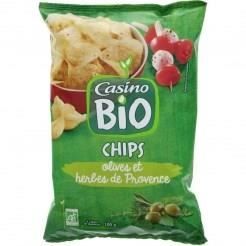 CASINO BIO Chips olives et herbes de provence - 100 g