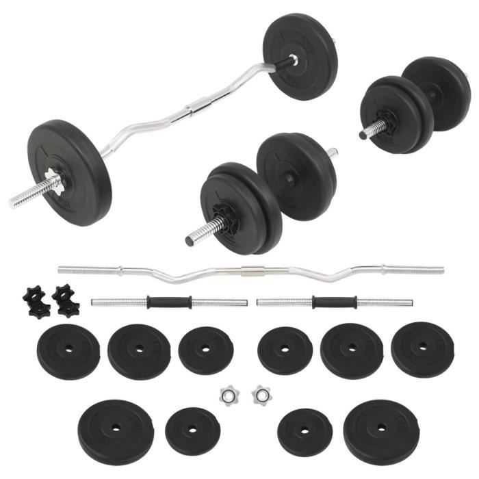 Ensemble d'haltères et barres d'haltères 30 kg - 20563