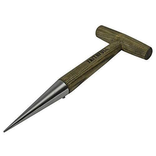 Faithfull outils Prestige Plantoir en acier inoxydable avec manche en bois de frêne, Bleu, 12  x 31.5  x 3  cm - FAIPR