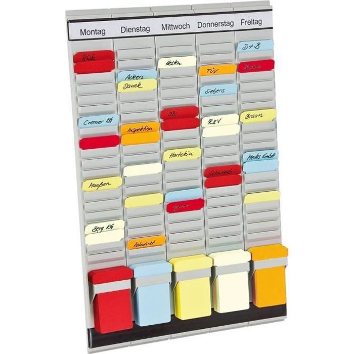 Franken PV1 Organiseur de bureau avec cartes en T et en-têtes en allemand 20 pièces 31,5 x 49 cm - PV-SET1