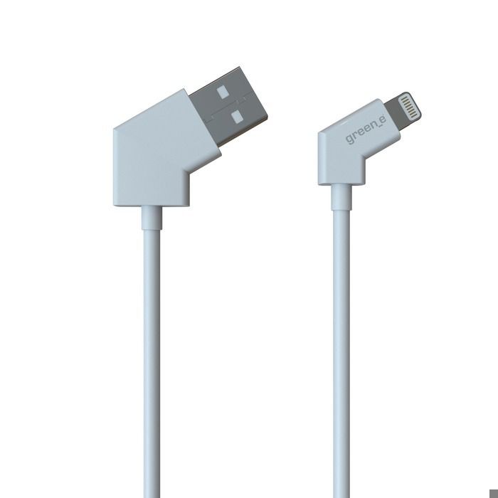 GREEN_E Cable lightning MFI embout rotatif - 1,2 m - Blanc