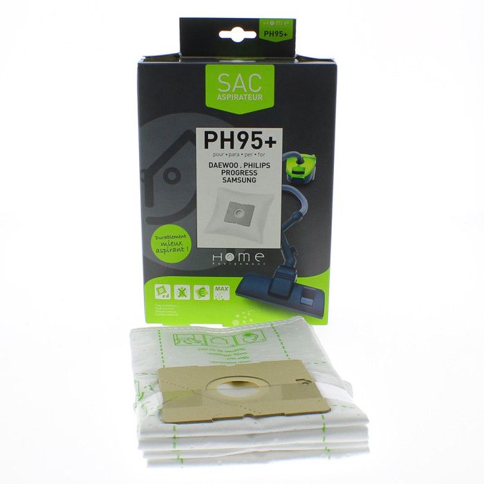 HEPH95+ - HOME EQUIPEMENT - Sac synthétique pour Aspirateur, x4