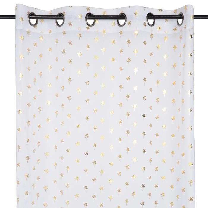 Voilage à œillets 140x260 cm Exogold 140 X 260 Blanc