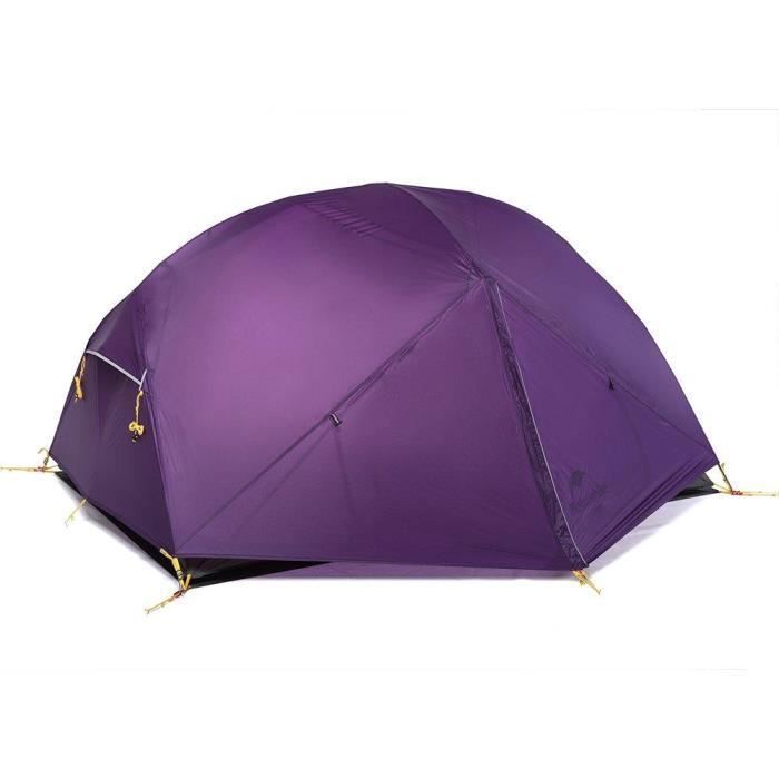 Naturehike Mongar Ultra léger Tente 2 Personnes 20d Coque en Silicone Double Couche Tente de Camping randonnée (Morado)