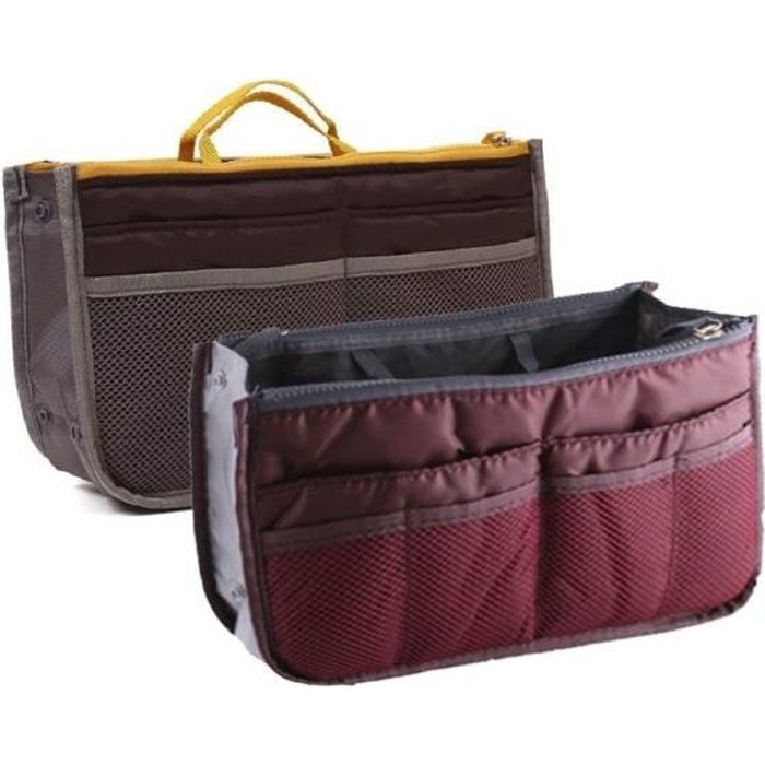 Lot de 2 Organiseurs Pochette Sac de Rangement intérieur pour Sac à Main ou Sac de Voyage