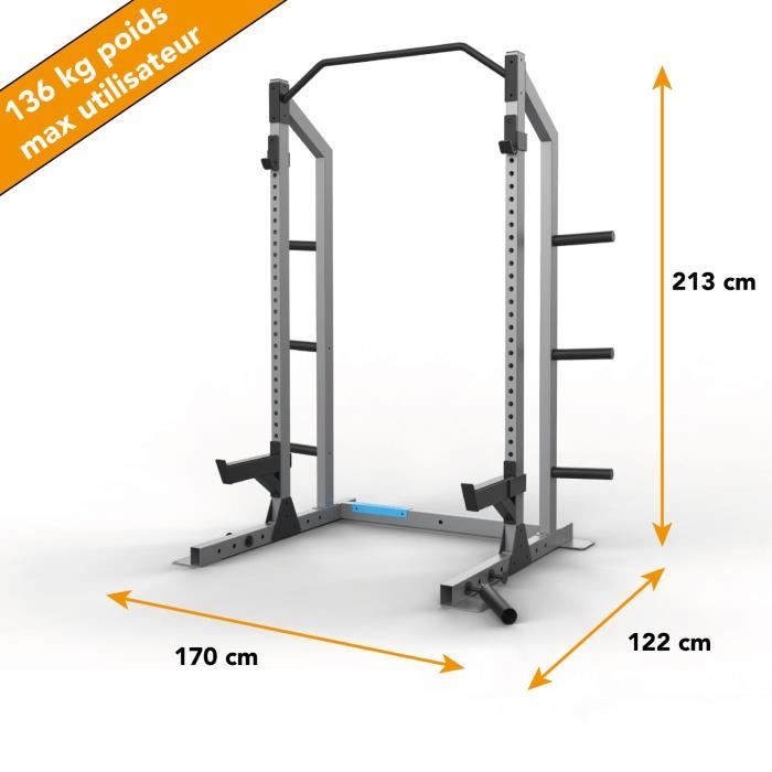 Banc de musculation pliable - PROFORM - Rack Mural Pliable de ProForm - Gris foncé