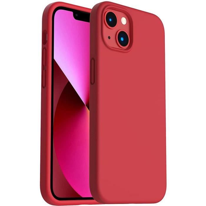 Coque Silicone Slim Pour iPhone 13 mini (5,4-) Anti choc Rouge