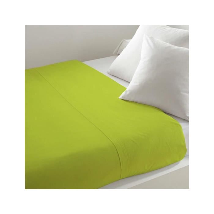 Drap plat uni 240x290 cm ATMO anis