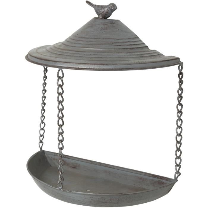 TRIXIE Baignoire à monter au mur - 400 ml et 22 × 25 × 11 cm - Gris - Pour oiseau