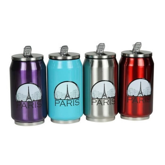 Canette Isotherme 280 ml - Paris Tour Eiffel Violine