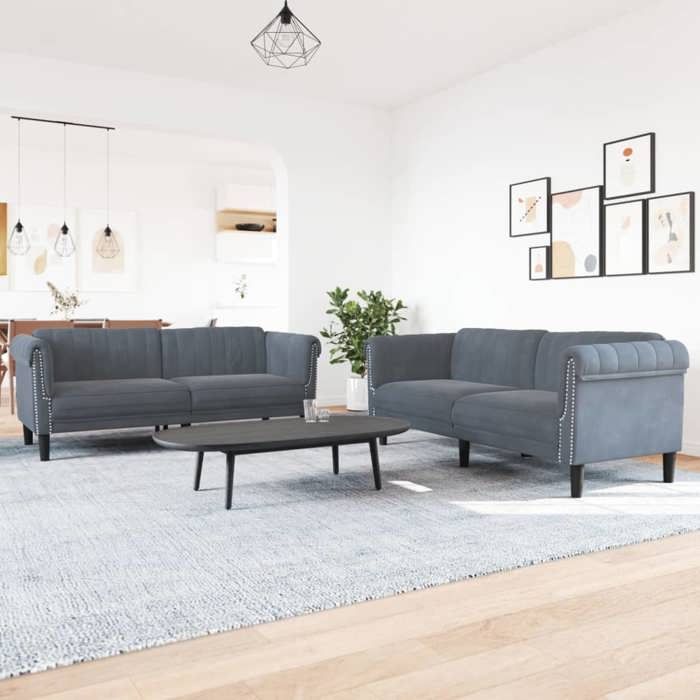 vidaXL Ensemble de Canapés 2 pcs Chaise de canapé avec Accoudoirs et Dossier Meuble de Salon Salle de Séjour Moderne 3209220