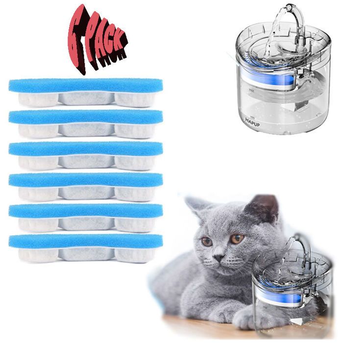 Comparer les prix de 6pcs Filtre Fontaine a Eau pour Chat Amliors pour HAPUP Fontaines Eau pour Chats et Chiens Automatique couleurs multiples YYV